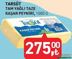 Tarım Kredi Tarsüt Tam Yağlı Taze Kaşar Peyniri 1 kg - Koop Market kampanyası Tarım Kredi Tarsüt Tam Yağlı Taze Kaşar Peyniri 1 kg - Koop Market'te sadece 275,00 TL