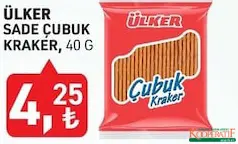 Ülker Sade Çubuk Kraker 40 g - Koop Market kampanyası Ülker Sade Çubuk Kraker 40 g - Koop Market'te sadece 4,25 TL