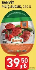 Banvit Piliç Sucuk 250 g - Koop Market kampanyası Banvit Piliç Sucuk 250 g - Koop Market'te sadece 39,50 TL