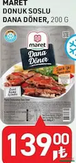 Maret Donuk Soslu Dana Döner 200 g - Koop Market kampanyası Maret Donuk Soslu Dana Döner 200 g - Koop Market'te sadece 139,00 TL