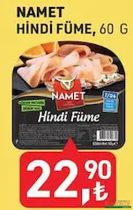 Namet Hindi Füme 60 g - Koop Market kampanyası Namet Hindi Füme 60 g - Koop Market'te sadece 22,90 TL
