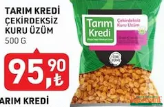 Tarım Kredi Çekirdeksiz Kuru Üzüm 500 g - Koop Market kampanyası Tarım Kredi Çekirdeksiz Kuru Üzüm 500 g - Koop Market'te sadece 95,90 TL