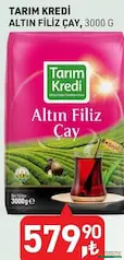 Tarım Kredi Altın Filiz Çay 3000 g - Koop Market kampanyası Tarım Kredi Altın Filiz Çay 3000 g - Koop Market'te sadece 579,90 TL