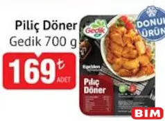 Gedik Piliç Döner 700 g - BİM'de 169,00 TL