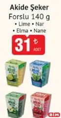 Forslu Akide Şeker 140 g - BİM'de 31,00 TL