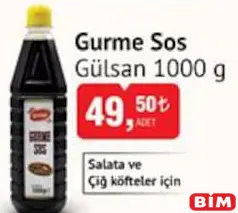 Gülsan Gurme Sos 1000 g - BİM'de 49,50 TL