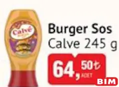 Calve Burger Sos 245 g - BİM'de 64,50 TL