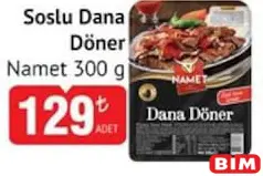 Namet Soslu Dana Döner 300 g - BİM'de 129,00 TL