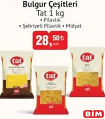 Tat Bakliyat Bulgur Çeşitleri 1 kg - BİM'de 28,50 TL