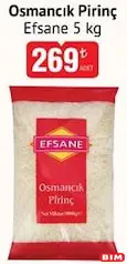 Efsane Osmancık Pirinç 5 kg - BİM'de 269,00 TL