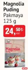 Pakmaya Magnolia Puding 125 g - BİM'de 24,50 TL