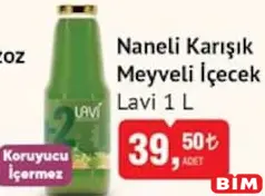 Lavi Naneli Karışık Meyveli İçecek 1 l - BİM'de 39,50 TL