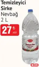 Nevbağ Temizleyici Sirke 2 L - BİM'de 27,00 TL