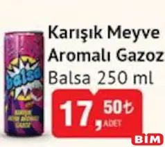 Balsa Karışık Meyve Aromalı Gazoz 250 ml - BİM'de 17,50 TL