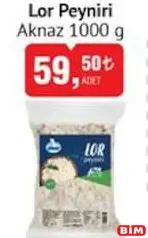 Aknaz Lor Peyniri 1000 g - BİM'de 59,50 TL