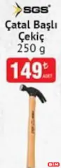 Sgs Çatal Başlı Çekiç 250 g Sgs Çatal Başlı Çekiç 250 g - BİM'de 149,00 TL