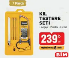 Sgs Kıl Testere Seti 7 Parça Sgs Kıl Testere Seti 7 Parça - BİM'de 239,00 TL