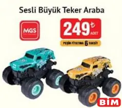 Mgs Oyuncak Sesli Büyük Teker Araba Mgs Oyuncak Sesli Büyük Teker Araba - BİM'de 249,00 TL