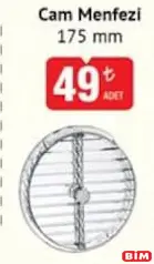 Sgs Cam Menfezi 175 mm Sgs Cam Menfezi 175 mm - BİM'de 49,00 TL