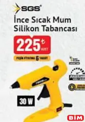 Sgs İnce Sıcak Mum Silikon Tabancası 30 W Sgs İnce Sıcak Mum Silikon Tabancası 30 W - BİM'de 225,00 TL