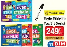 Yükselen Zeka Evde Etkinlik Yaz Sil Serisi 5'li Yükselen Zeka Evde Etkinlik Yaz Sil Serisi 5'li - BİM'de 249,00 TL