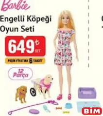 Barbie Engelli Köpeği Oyu Seti 12 Parça Oyuncak Barbie Engelli Köpeği Oyu Seti 12 Parça Oyuncak - BİM'de 649,00 TL