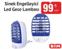 Sinek Engelleyici Led Gece Lambası Sinek Engelleyici Led Gece Lambası - BİM'de 99,00 TL