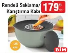 Rendeli Saklama/Karıştırma Kabı 25 cm Rendeli Saklama/Karıştırma Kabı 25 cm - BİM'de 179,00 TL