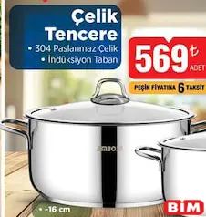 Amboss Çelik Tencere 16 cm Amboss Çelik Tencere 16 cm - BİM'de 569,00 TL