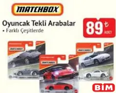 Matchbox Oyuncak Tekli Arabalar Matchbox Oyuncak Tekli Arabalar - BİM'de 89,00 TL