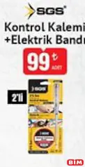 Sgs Kontrol Kalemi + Elektrik Bandı Set 2'li Sgs Kontrol Kalemi + Elektrik Bandı Set 2'li - BİM'de 99,00 TL