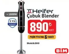 Heifer Çubuk Blender Heifer Çubuk Blender - BİM'de 890,00 TL
