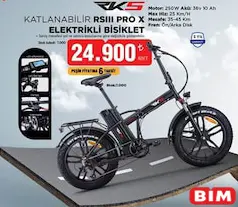 RKS KATLANABİLİR RSIII PRO X ELEKTRİKLİ BİSİKLET RKS KATLANABİLİR RSIII PRO X ELEKTRİKLİ BİSİKLET - BİM'de 24.900,00 TL