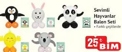 Sevimli Hayvanlar Balon Seti Sevimli Hayvanlar Balon Seti - BİM'de 25,00 TL