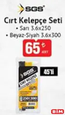 Sgs Cırt Kelepçe Seti 45'li Sgs Cırt Kelepçe Seti 45'li - BİM'de 65,00 TL