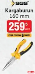 Sgs Kargaburun Pense 160 mm Sgs Kargaburun Pense 160 mm - BİM'de 259,00 TL