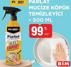 FİXED PARLAT MUCİZE KÖPÜK TEMİZLEYİCİ 500 ml FİXED PARLAT MUCİZE KÖPÜK TEMİZLEYİCİ 500 ml - BİM'de 99,00 TL