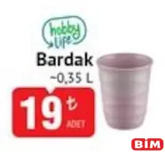 Hobby Life Bardak 0,35 l Hobby Life Bardak 0,35 l - BİM'de 19,00 TL