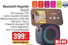 Polosmart Bluetooth Hoparlör FS105 Polosmart Bluetooth Hoparlör FS105 - BİM'de 399,00 TL