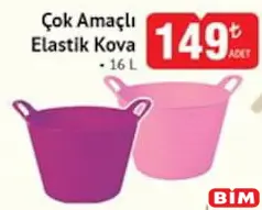 Sgs Çok Amaçlı Elastik Kova 16 l Sgs Çok Amaçlı Elastik Kova 16 l - BİM'de 149,00 TL