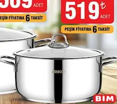 Amboss Çelik Tencere 14 cm Amboss Çelik Tencere 14 cm - BİM'de 519,00 TL