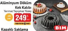 Alüminyum Döküm Kek Kalıbı 25 cm Alüminyum Döküm Kek Kalıbı 25 cm - BİM'de 249,00 TL