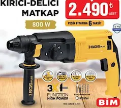 Sgs Kırıcı-Delici Matkap 800 W Sgs Kırıcı-Delici Matkap 800 W - BİM'de 2.490,00 TL