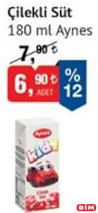 Aynes Çilekli Süt 180 ml Aynes Çilekli Süt 180 ml - BİM'de 6,90 TL
