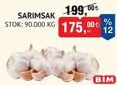 Sarımsak Kg Sarımsak Kg - BİM'de 175,00 TL