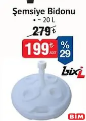 Şemsiye Bidonu 20 L Şemsiye Bidonu 20 L - BİM'de 199,00 TL