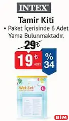 Intex Tamir Kiti Intex Tamir Kiti - BİM'de 19,00 TL