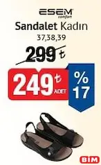 Esem Sandalet Kadın Esem Sandalet Kadın - BİM'de 249,00 TL