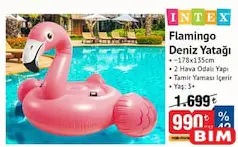 Intex Flamingo Deniz Yatağı 178x135 cm Intex Flamingo Deniz Yatağı 178x135 cm - BİM'de 990,00 TL
