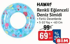 Hawai Renkli Eğlenceli Deniz Simidi 60 cm Hawai Renkli Eğlenceli Deniz Simidi 60 cm - BİM'de 69,00 TL